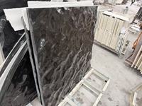 Marbre Nero Marquina, marbre noir, motif ondulé 3D gravé, texture de marbre gravée, finition gravée pour les murs d'hôtel, les murs de bar
