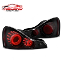 Feux arrière à LED pour Infiniti G37 Coupé 2008-2013 Q60 Coupé 2014-2015 Lentille fumée Boîtier noir