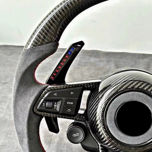 Pour Volkswagen VW MK7 Golf R GTI Jetta volant de voiture avec volant en Fiber de carbone noir Alcantara Paddle Shift Upgrade - Product Image 4