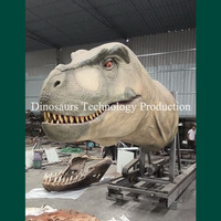 Têtes de dinosaures animatroniques sur mesure de grande taille à la Dinosaur Factory, expositions de têtes de dinosaures personnalisées de grande taille pour le Musée National