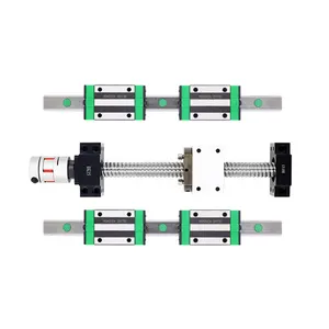 100 مم إلى 500 مم SFU1604 SFU1605 SFU1610 مسمار كروي و HGH20 HGR20 أدلة خطية مسمار كروي ومتزلج خطي 16 مم لطابعة 3D