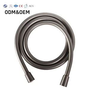 Tuyau de douche en PVC gris anthracite à longueur personnalisée, pour raccordement de chauffe-eau et douchette de salle de bain - Product Image 1