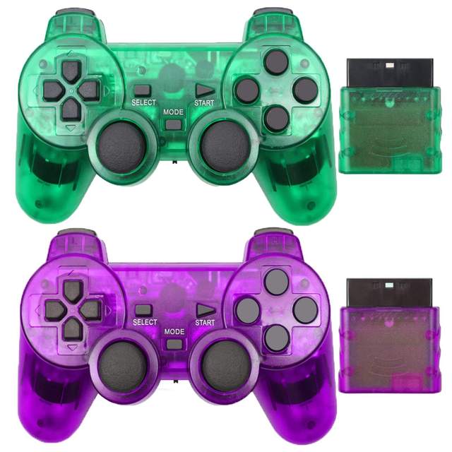 Wireless Controller for 2.4G Dual Vibration Gamepad Joystick Compatible for Play 2, P2 Game Remote