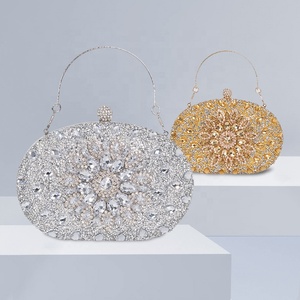 2024 Women's Luxury Handbag Pu Leather Fashion Banquet Hand <strong>Bag</strong> Wedding Dress Diamond Evening Party <strong>Bags</strong> - Product Image 2