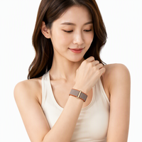 Bracelet intelligent avec moniteur de fréquence cardiaque, suivi de l'oxygène sanguin, suivi du sommeil, compteur de pas, suivi du cycle féminin, fonction de prise de photo par vibration