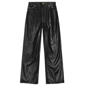 <span class=keywords><strong>Pantalon</strong></span> en denim enduit de <span class=keywords><strong>cire</strong></span> pour femmes, fabriqué sur mesure, <span class=keywords><strong>pantalon</strong></span> en jean ample <span class=keywords><strong>noir</strong></span> wax pour femmes - Product Image 5