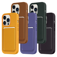 Dompet Kartu Magnetik Universal, Kantong Kulit PU, Casing Ponsel untuk iPhone 17 16 15 14 13 Pro Max