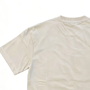 Oversized Light Beige Cotton T-Shirt - Creative Cartoon Graphic Print Casual Fashion Style Top - Product Image 4