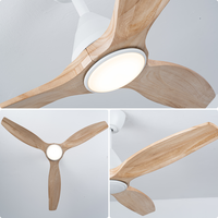 Ventilateur de plafond DC 29W avec lumière, commande intelligente WiFi, réversible, décoratif, lampe de ventilateur de plafond, intérieur/extérieur, économie d'énergie