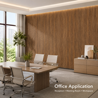 Rouleau de papier peint effet bois pour bureau, insonorisant, revêtement mural décoratif personnalisable pour réception, salle de réunion, espace de travail