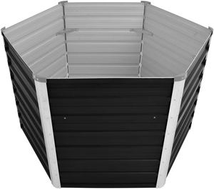 R059 129x77 cm Hexagonal Raised Garden Bed Grow Bed Seed box powder coated steel Planter for flowers Garden flowers pot Outdoor