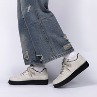 Chaussures de skate à plateforme épaisse pour hommes, augmentant la taille de 4,5 cm, baskets décontractées à lacets, résistantes à l'usure, logo personnalisé, directement de l'usine