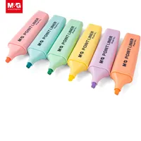 M & g conjunto iluminador colorido de pastel, ferramenta para secagem rápida de tinta perfumada, não tóxica, marca-texto e marcador para estudantes