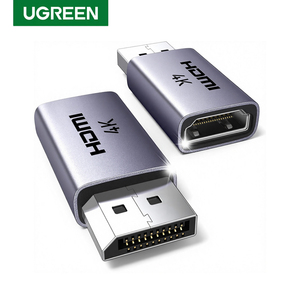 Adaptador UGREEN DisplayPort <span class=keywords><strong>a</strong></span> <span class=keywords><strong>HDMI</strong></span> 4K 30Hz, Unidireccional, DP 1.4 <span class=keywords><strong>a</strong></span> <span class=keywords><strong>HDMI</strong></span> 1.4, <span class=keywords><strong>Macho</strong></span> <span class=keywords><strong>a</strong></span> <span class=keywords><strong>Hembra</strong></span>, Convertidor de Aluminio - Product Image 1