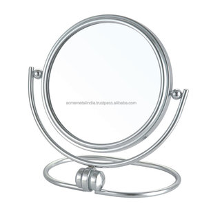 Espejo de tocador con marco de metal de patas cruzadas y acabado recubierto de color perfecto para Accesorios de escritorio de maquillaje glamorosos - Product Image 4