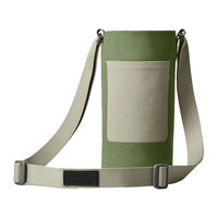Housse de protection pour tasse imperméable d'extérieur, sac bandoulière avec sangle réglable, pour randonnée et camping, en microfibre et cuir synthétique