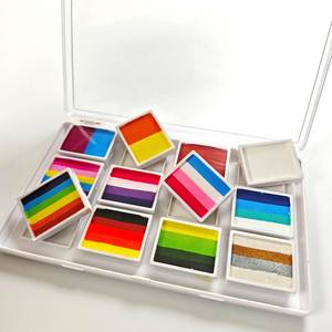 พาเลทแต่งหน้าฮาโลวีน 12 สี ระดับมืออาชีพ จัดส่งรวดเร็ว สีรุ้งแบบละลายน้ำได้ สำหรับเพ้นท์หน้าเด็ก - Product Image 2