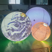 Ballon gonflable géant lumineux LED personnalisé en forme de planète pour la décoration d'événements et de fêtes
