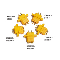 Conector Macho Original Amass Amarillo XT60E1-M para Montaje en Panel, para Modelos RC