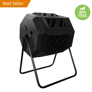 Cubo de plástico para jardín de 160L/43 galones, sin BPA contenedor de plástico, oferta