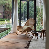 Chaises en rotin modernes et luxueuses, nouvelle conception - Durables et imperméables pour salon, chambre, appartement, bureau à domicile et salle à manger