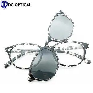 Dsoptical óculos de sol de leitura, clipe de plástico uv400 para leitura, atacado, magnético, com lente uv400