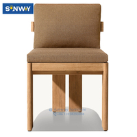 SUNWAY mobilier d'extérieur en teck naturel de haute qualité ensemble de table à manger en bois de teck de jardin pour projet d'hôtel patio