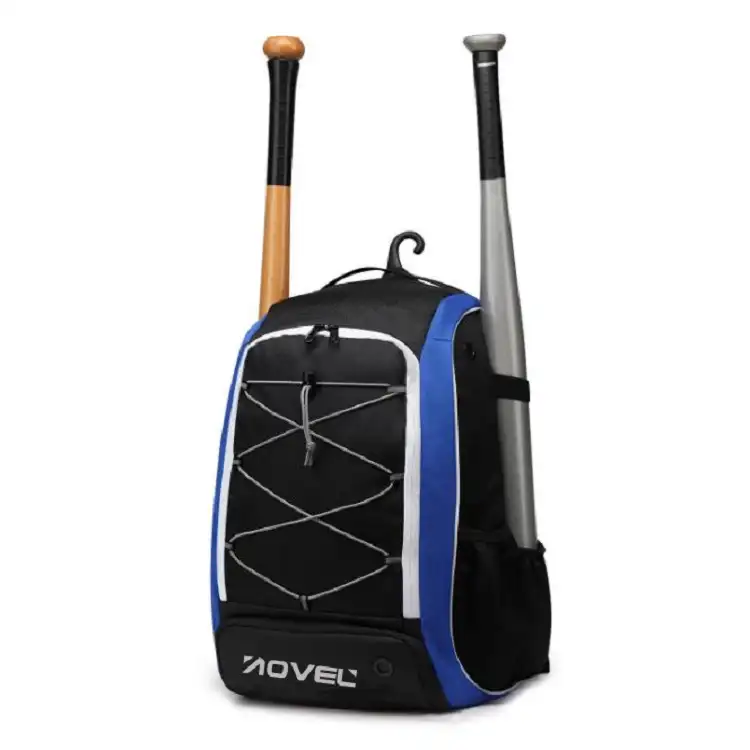 Bat And Equipment Backpack Baseball Bag Softbal 2 Bat Sleeves Vented Shoe Pocket External Helmet Holder Baseball Backpack