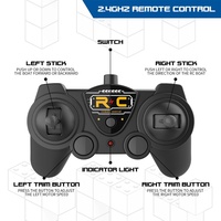 Flytec V103 2'si 1 Arada Yapım Blokları RC Polis Botu 162 Parça 2.4GHz Şarj Edilebilir DIY Uzaktan Kumandalı 15km/s Hız 50m Menzil Su Oyuncağı