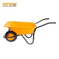 Brouette en acier DingQi 85L, capacité de charge 150 kg, avec roue en caoutchouc 4.00-8 pour chantier, jardin, ferme, entrepôt