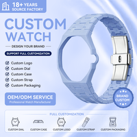 Neues Maßgefertigtes Edelstahl-Silikon-Gummi Biokeramik-Metall-Uhrenarmband für AP X Swatch AP Royal Pop Uhrenarmbänder