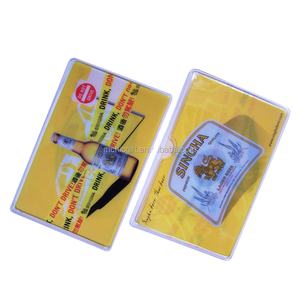 カスタムロゴ防水ソフトプラスチッククレジットカードホルダー<span class=keywords><strong>Atm</strong></span>カードホルダーOft PVC保護カバーIDカードホルダー付き - Product Image 1