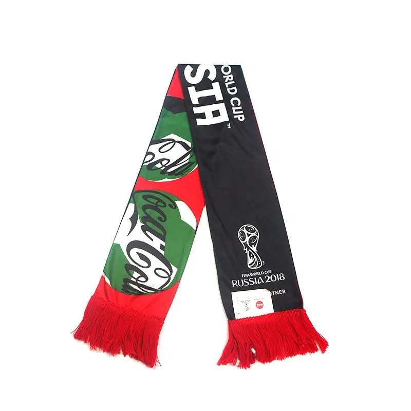 Lenço de inverno tricotado para fãs de futebol de clube, lenço esportivo personalizado com logotipo adulto