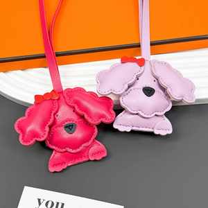 <b>Cute</b> Multi-color Teddy Dog Leather Pendant Small Dog Keychain Exquisite Bag Decoration Creative Accessory - Product Image 3