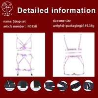 Ensemble soutien-gorge et jarretelles JINZHU, style européen et américain, sexy et séduisant, avec jarretelles et ceintures éblouissantes pour jeux de rôle.