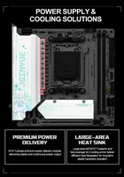 JGINYUE B850I SNOW DREAM B650 Mini-ITX Motherboard DDR5 PCIe 50 25G Wi-Fi ARGB Gaming Mendukung AM5 untuk 7000/8000/9000 Baru