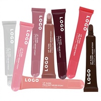 Gloss à lèvres liquide polypeptidique sans logo personnalisé, enrichi en minéraux, multivitamines et huile de jojoba, formule hydratante et non collante, tube de 10 ml
