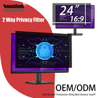 Filtre de confidentialité pour moniteur Dell 24 pouces 16:9, facile à installer, anti-lumière bleue, protection des yeux, anti-empreintes digitales, résistant aux rayures