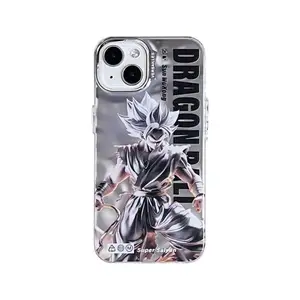 Fashion Electroplate Wrinkle Water Ripple Anime Phone Case Print Back Cover For iPhone 11 12 13 14 15 pro max Shockproof Shell