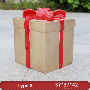 Cajas de Regalo de Joyería con Lazo de Alta Calidad de 37*37*42 cm, Caja de Regalo Decorativa de Navidad, Caja de Regalo de Dulces de Santa Claus, Escultura - Product Image 2