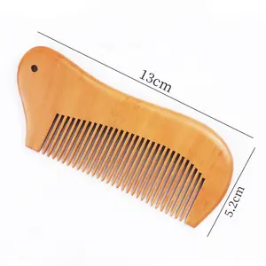 Wholesale high quality Wood Hair Combs Styling Brush: Vintage Chinese Wooden Comb Detangling Hair Carved Combs Brown