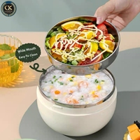 Boîte à lunch colorée en forme de pomme en acier inoxydable 304, récipient alimentaire réutilisable, boîte bento isotherme pour le bureau ou l'extérieur