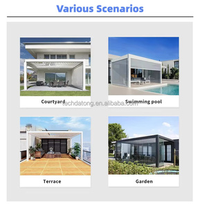 ศาลาพักผ่อนแบบไบโอคลามาติก อลูมิเนียมน้ำหนักเบา กันน้ำ พร้อมมอเตอร์ ประกอบง่าย เหมาะสำหรับการปรับปรุงสวนหลังบ้านขนาดเล็ก - Product Image 4