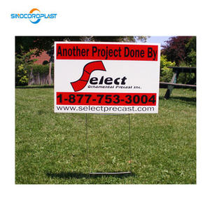 Panneaux de signalisation Sinocoroplast 24'' x 18'' double face pour maisons à vendre, flèches directionnelles immobilières, piquets de signalisation de jardin en PP découpé - Product Image 6