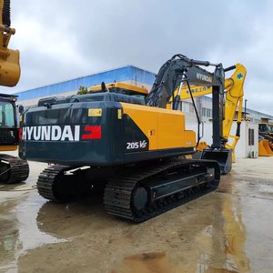 Excavatrice sur chenilles Hyundai205vsn jaune, hydraulique, pour travaux de construction, machine lourde sur chenilles - Product Image 3