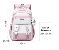Sac à dos grande capacité pour écoliers du primaire, collège et lycée, sacs d'école mignons pour filles et enfants, cartable quotidien durable et imperméable