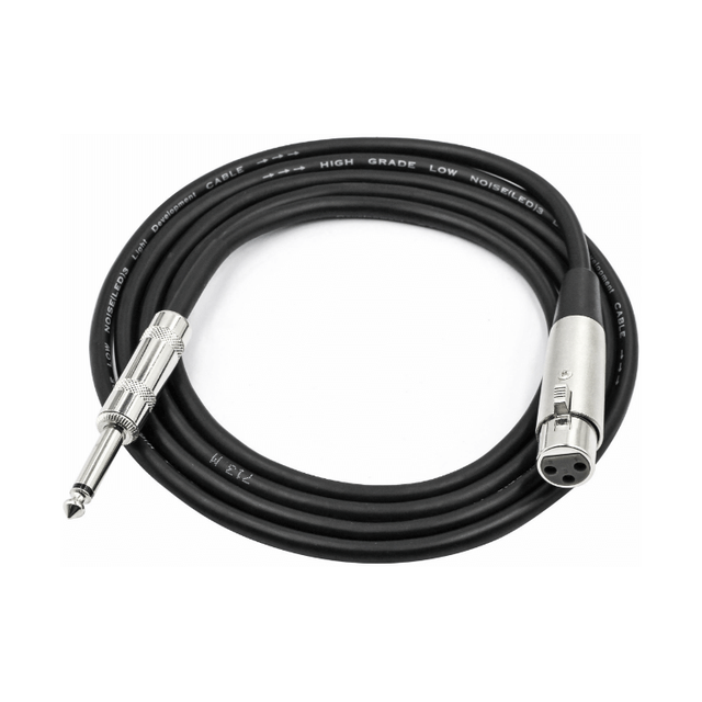 Custom 1/4'' Trs m 6.35mm Aux Stereo Right Angle 3 Pin Xlr Female Male to 6.35 Ts Mono 1/4 Jack Male Audio Microphone Cable Pvc