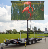 Écran LED mobile remorquable P4, panneau publicitaire extérieur étanche pour magasins de détail et salles d'exposition
