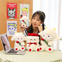 Peluche Ours Mignon et Moelleux avec Bouquet de Roses Amovible – Cadeau Surprise Romantique pour la Saint-Valentin