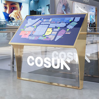 Kiosque d'affichage numérique LCD 55 pouces à écran tactile horizontal, sur pied, extérieur, indice de protection IP65, pour la signalisation directionnelle dans les ascenseurs, les centres commerciaux et les métros
